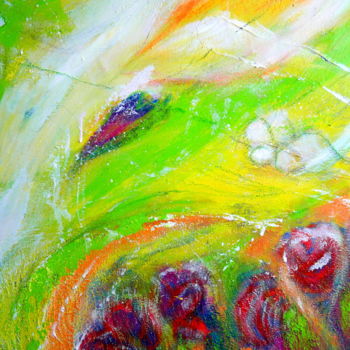 Peinture intitulée "Tefedest fleurie" par Maï Laffargue, Œuvre d'art originale, Autre