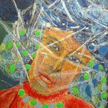 Painting titled "Femme empétrée dans…" by Maï Laffargue, Original Artwork, Other