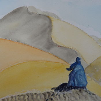 Painting titled "Et il nous attendai…" by Maï Laffargue, Original Artwork, Watercolor