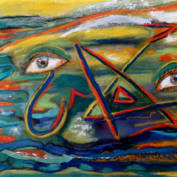 Pittura intitolato "Vision ou visions ?" da Maï Laffargue, Opera d'arte originale