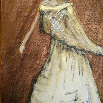 Painting titled "Femme au châle tran…" by Maï Laffargue, Original Artwork, Other