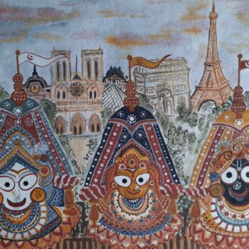 Peinture intitulée "The Festival of Ind…" par Maïa Saint-Couleurs, Œuvre d'art originale, Pigments
