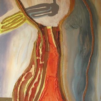 Painting titled "Germination V" by Maia Stefana Oprea, Original Artwork, Oil