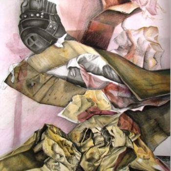 Pittura intitolato "LA TRILOGIE DU SAC…" da Maia Stefana Oprea, Opera d'arte originale, Olio