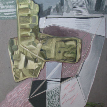 Malerei mit dem Titel "Gray City" von Maia Stefana Oprea, Original-Kunstwerk, Öl