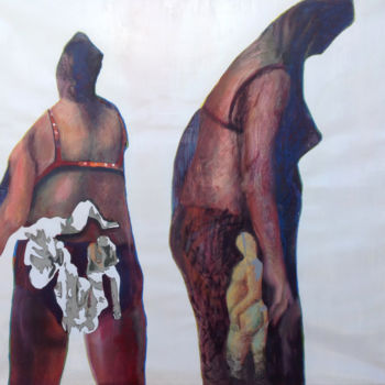 Painting titled "Bathers" by Maia Stefana Oprea, Original Artwork, Oil