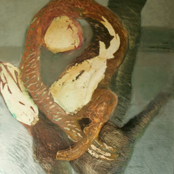 Schilderij getiteld "Terre Ferme VI" door Maia Stefana Oprea, Origineel Kunstwerk, Olie