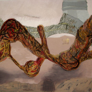 Pintura intitulada "Terre Ferme II" por Maia Stefana Oprea, Obras de arte originais, Óleo