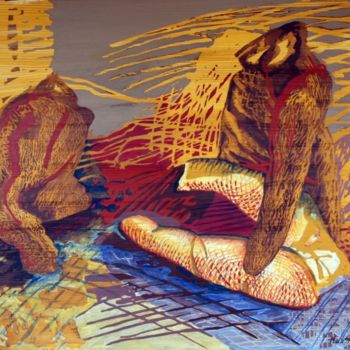 Картина под названием "Bois Fluide" - Maia Stefana Oprea, Подлинное произведение искусства, Масло