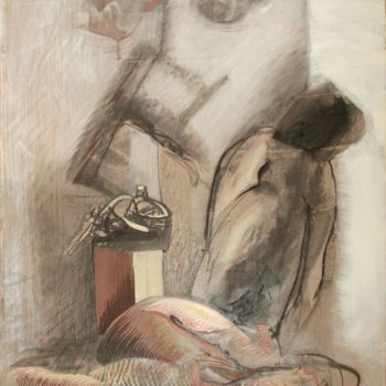 Peinture intitulée "Dans un coin" par Maia Stefana Oprea, Œuvre d'art originale, Huile