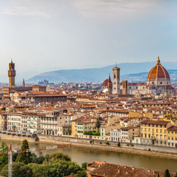 Fotografie getiteld "View on Florence" door Markus Zeller, Origineel Kunstwerk, Digitale fotografie