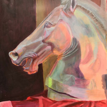 Painting titled "Cheval" by Maika Mehl, Original Artwork, Acrylic