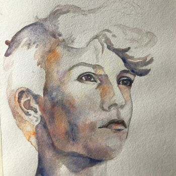 Painting titled "Emil Belton" by Maike Petersen, Original Artwork, Watercolor