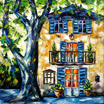 Картина под названием "Das Haus in der Pro…" - Mirek Kuzniar, Подлинное произведение искусства, Масло