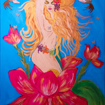 Pintura titulada "Aphrodisia" por Mirna Oliveira, Obra de arte original, Acrílico