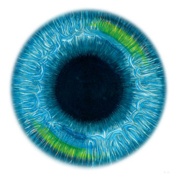 Peinture intitulée "Pupille-Blau.jpg" par Ed Gar, Œuvre d'art originale, Acrylique