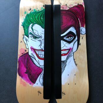 Peinture intitulée "Joker et Harley Q" par Maïlys Painting, Œuvre d'art originale, Acrylique
