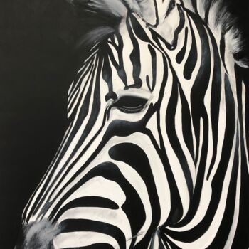 Peinture intitulée "Zebre 2" par Maïlys Painting, Œuvre d'art originale, Acrylique