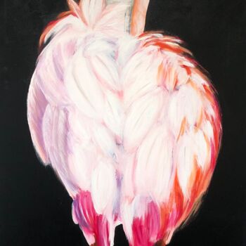 Painting titled "Flamingo 2" by Maïlys Painting, Original Artwork, Acrylic