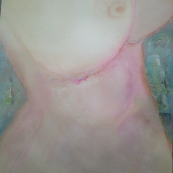 Painting titled "buste de femme" by Mai, Original Artwork, Watercolor