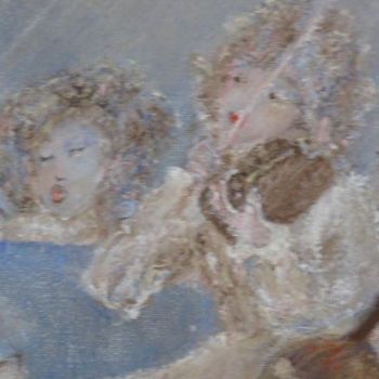 Painting titled "musiciennes" by Mai, Original Artwork, Oil