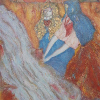 Painting titled "La source des Femmes" by Mai, Original Artwork, Acrylic