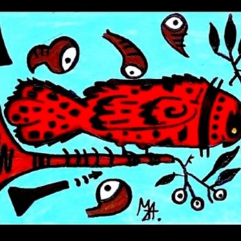 Pintura titulada "gaviao vermelho" por Mairon Almeida, Obra de arte original, Oleo