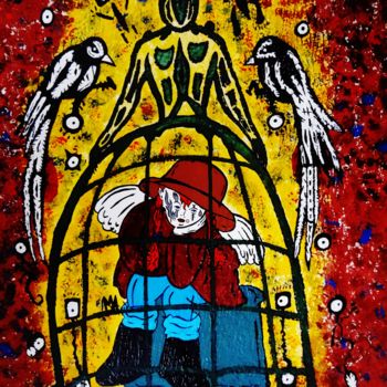 Pintura titulada "prisão imaginária" por Mairon Almeida, Obra de arte original, Acrílico