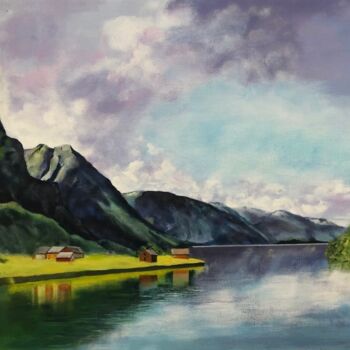 "Fjord" başlıklı Tablo Maïté Letord tarafından, Orijinal sanat, Akrilik