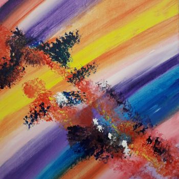 Painting titled "Coucher de soleil" by Maïté Barthe, Original Artwork