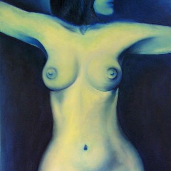 Peinture intitulée "kind of blue" par Maitresseb, Œuvre d'art originale, Huile