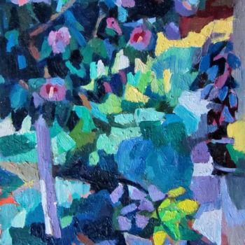 Malerei mit dem Titel "Floral tree" von Maja Djokic Mihajlovic, Original-Kunstwerk, Öl