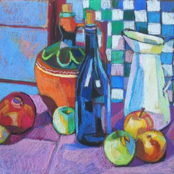 Desenho intitulada "Still life" por Maja Djokic Mihajlovic, Obras de arte originais, Pastel