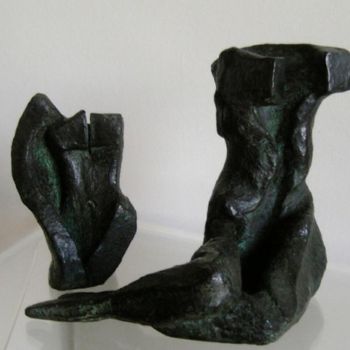 Sculpture titled "TWISTED 3/11" by Majd, Original Artwork, Bronze