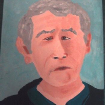Картина под названием "George W Bush" - Maj, Подлинное произведение искусства, Масло