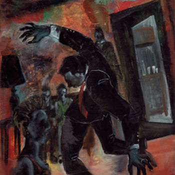 Malerei mit dem Titel "The Bold Dancer" von Martin, Original-Kunstwerk, Öl
