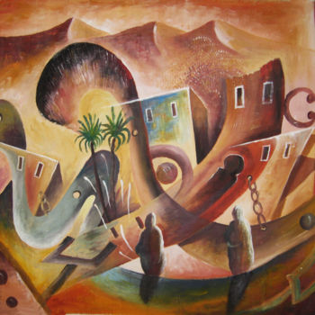 Painting titled "les-racines.jpg" by Majid Arekmane, Original Artwork