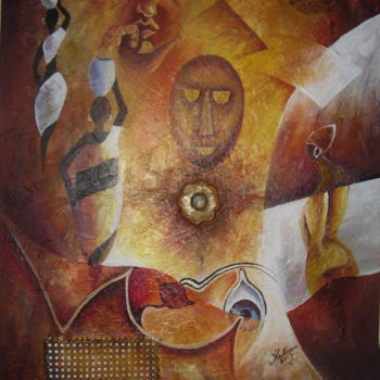 Painting titled "vue-d-afrique.jpg" by Majid Arekmane, Original Artwork