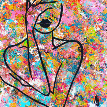 Картина под названием "Disbelief" - Majo Portilla, Подлинное произведение искусства, Акрил