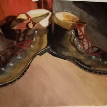 Pintura titulada "Chaussures de MIG" por Majolambeau, Obra de arte original, Acrílico