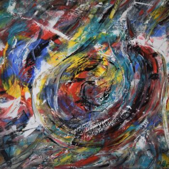 Painting titled "Beyond Time & Space" by Maka Kvartskhava (Stillwhite), Original Artwork, Oil