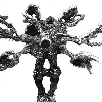 Dibujo titulada "Xuosa" por Macke Ionesco, Obra de arte original, Tinta