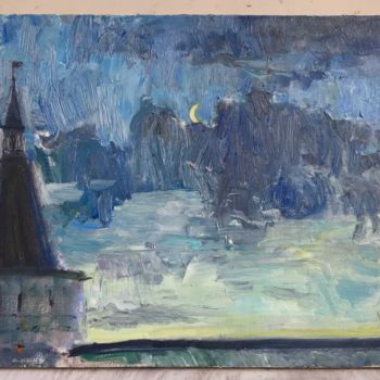 Ζωγραφική με τίτλο "Сказочные облака" από Michel-Marat, Αυθεντικά έργα τέχνης, Λάδι