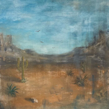 Peinture intitulée "Театральная пустыня" par Maksim Dobrovolskii, Œuvre d'art originale, Acrylique Monté sur Châssis en bois
