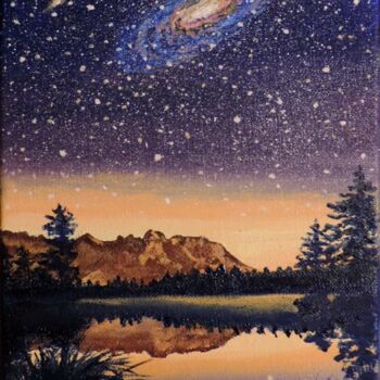 Картина под названием "Галактика" - Максим Федькин, Подлинное произведение искусства, Масло