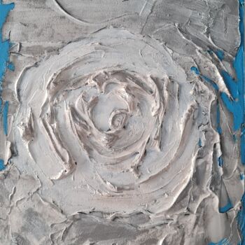 Pintura titulada "White rose" por Maksim Gorshkov, Obra de arte original, Acrílico