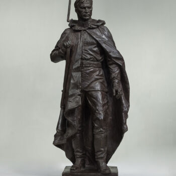 Sculpture titled "солдат" by Maksim Mukhaev, Original Artwork, Bronze