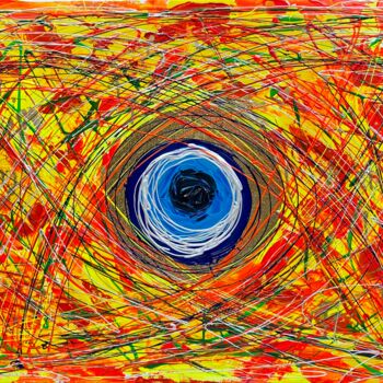 Картина под названием "The Eye of Fatima" - Maksym Kulikov, Подлинное произведение искусства, Акрил