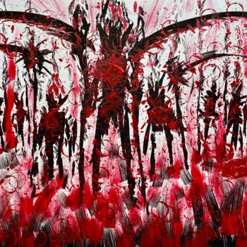 Schilderij getiteld "Bloody reap" door Maksym Kulikov, Origineel Kunstwerk, Acryl