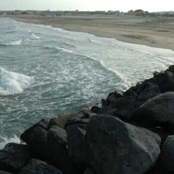 Fotografie getiteld "Vagues sur la grève" door Makuramis, Origineel Kunstwerk